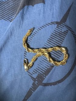 14K Gold rope bracelet 8mm 8in