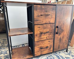 Industrial Storage Cabinet with Drawers and Shelves