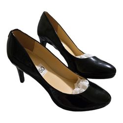 Liz Claiborne Black Patent Leather High Heel Pump Shoes Size 8.5M