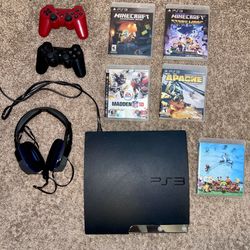 PS3, Controllers, Games, Headset 