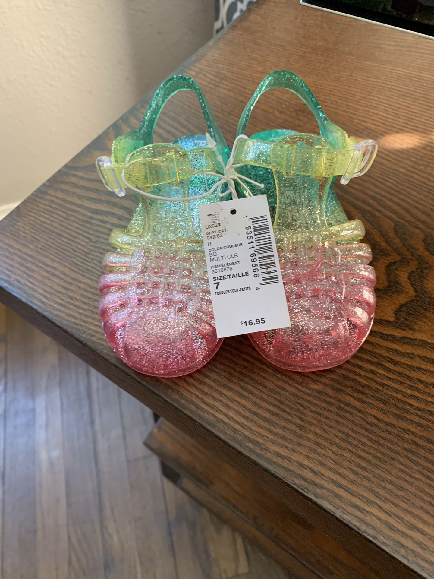 Toddler girls ombré sandals ombré jellies, brand new size 7