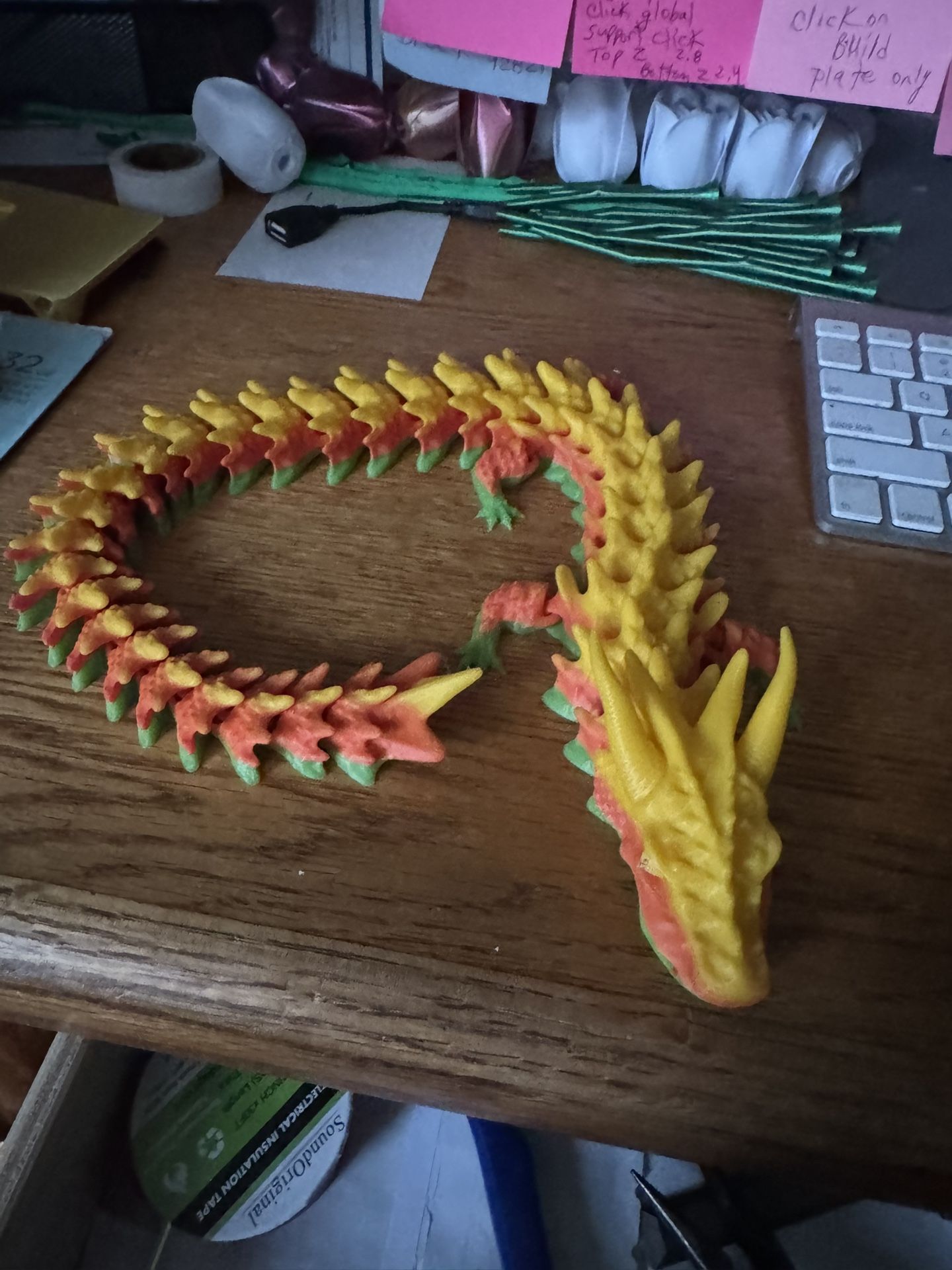 Articulated 3D Printed dragon
