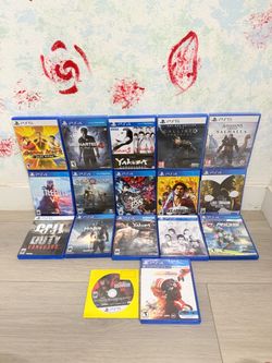 Playstation 5 Games And PlayStation 4 Games ( Used , Tested Working )  Read Description)