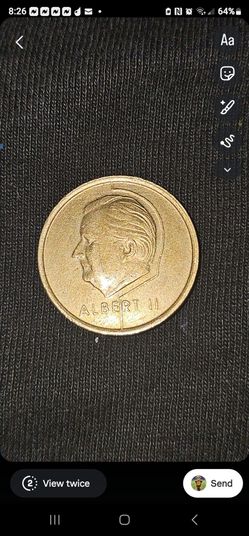 1994 Belgium 20 Francs coin with Albert II