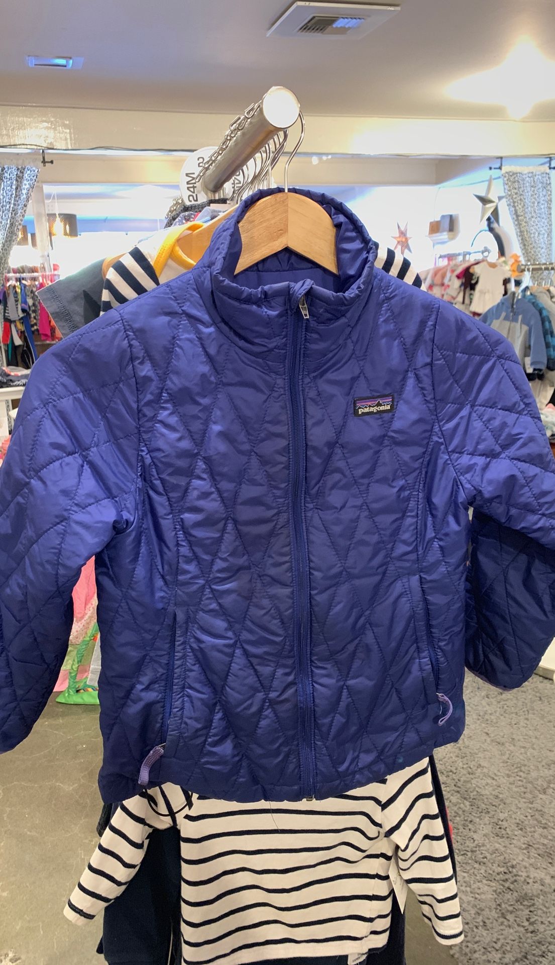 Girls Patagonia Blue Polyfill Jacket Size 7/8