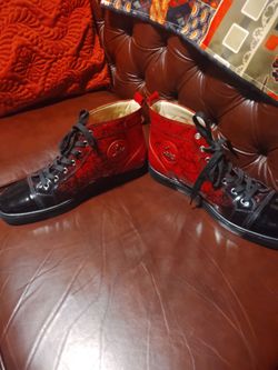 Christian Louboutin men's Louis flat patent Degraloubi sneaker 44  1/2 size or Trade for a electric bike