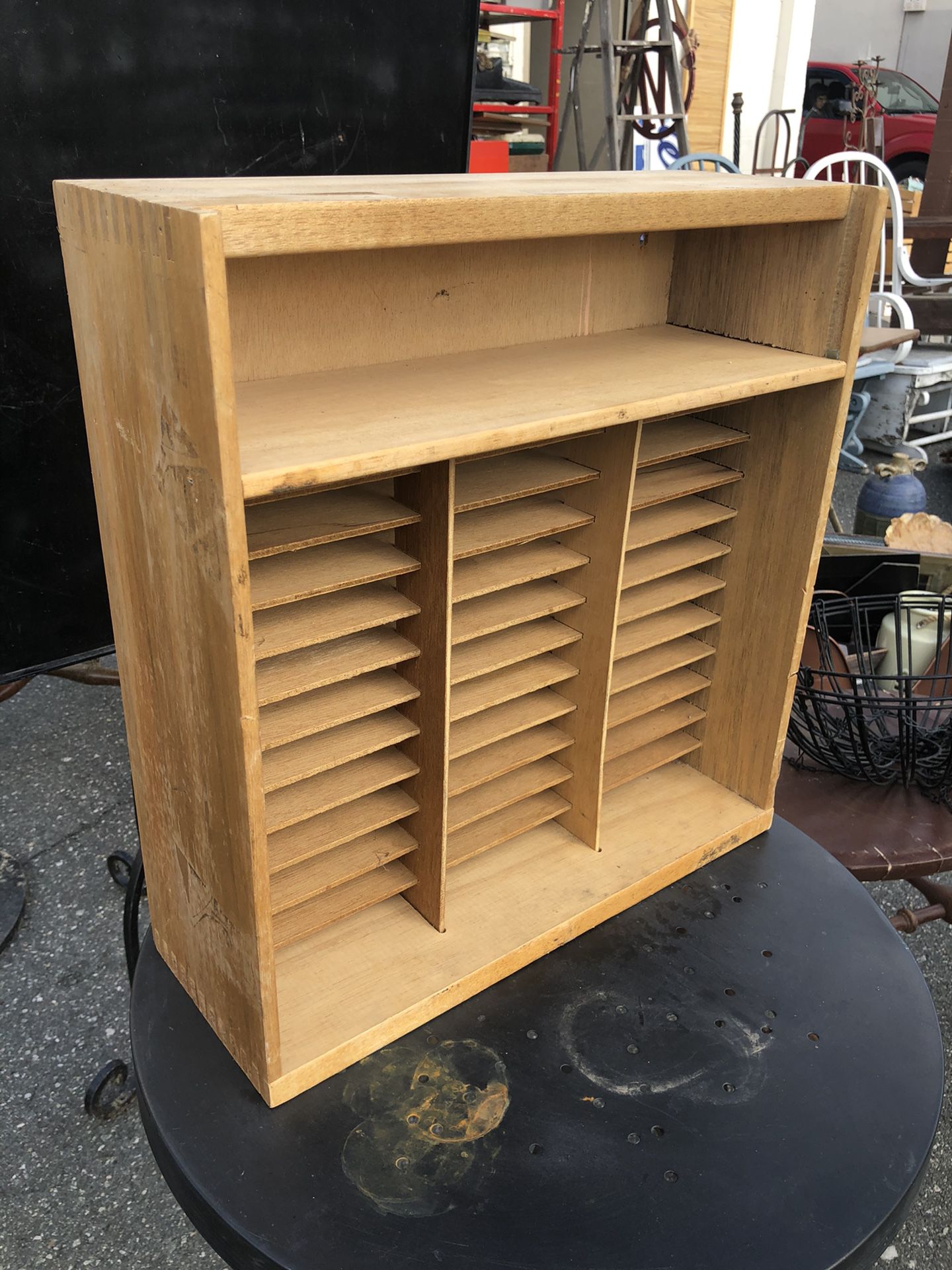 Small Wood Shelf with cubbies