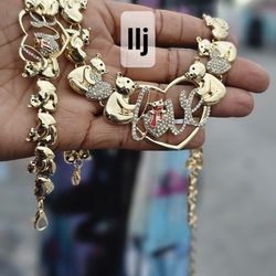 I Deliver I Ship 14k Gold Plated Chain Set