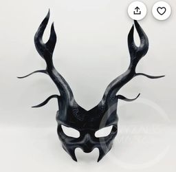 Black Glow In The Dark Deer Mask