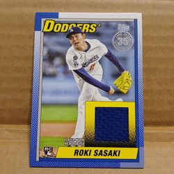 Roki Sasaki Rc Rookie Card Dodgers 