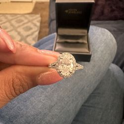 2.02 Ct Lab Diamond/ Engagement Ring With Band 