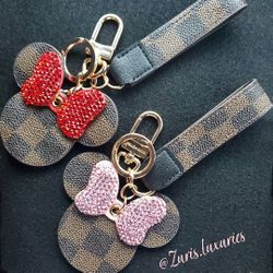 LoVe Checkered Mini Mouse Keychain