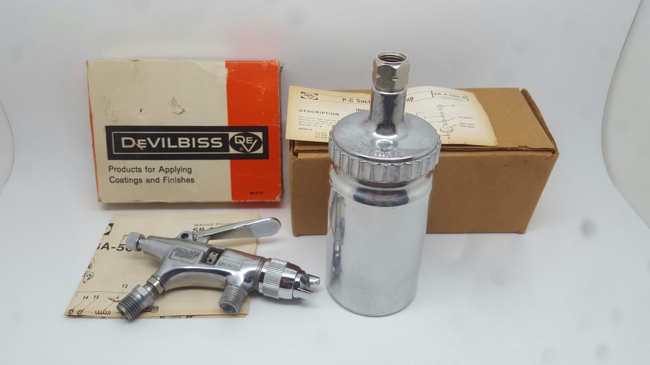 Devilbiss spray gun type ega series 502 tip 390 w.pc-538 cup