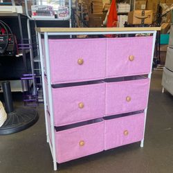 6 Drawer Dresser with Fabric Drawers