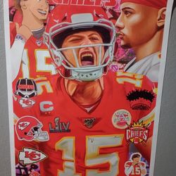 Nfl Kansas City Chiefs Patrick Mahomes Wall Art Room Aesthetic 