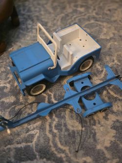 Vintage tonka jeep with trailer
