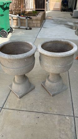 Pair of Large resin Urn Planters