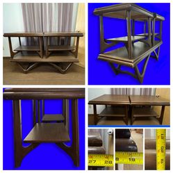 MCM Coffee Table and Matching End Tables. Center Table $50. Side Tables $30ea. $100 all 3. Refinish me.