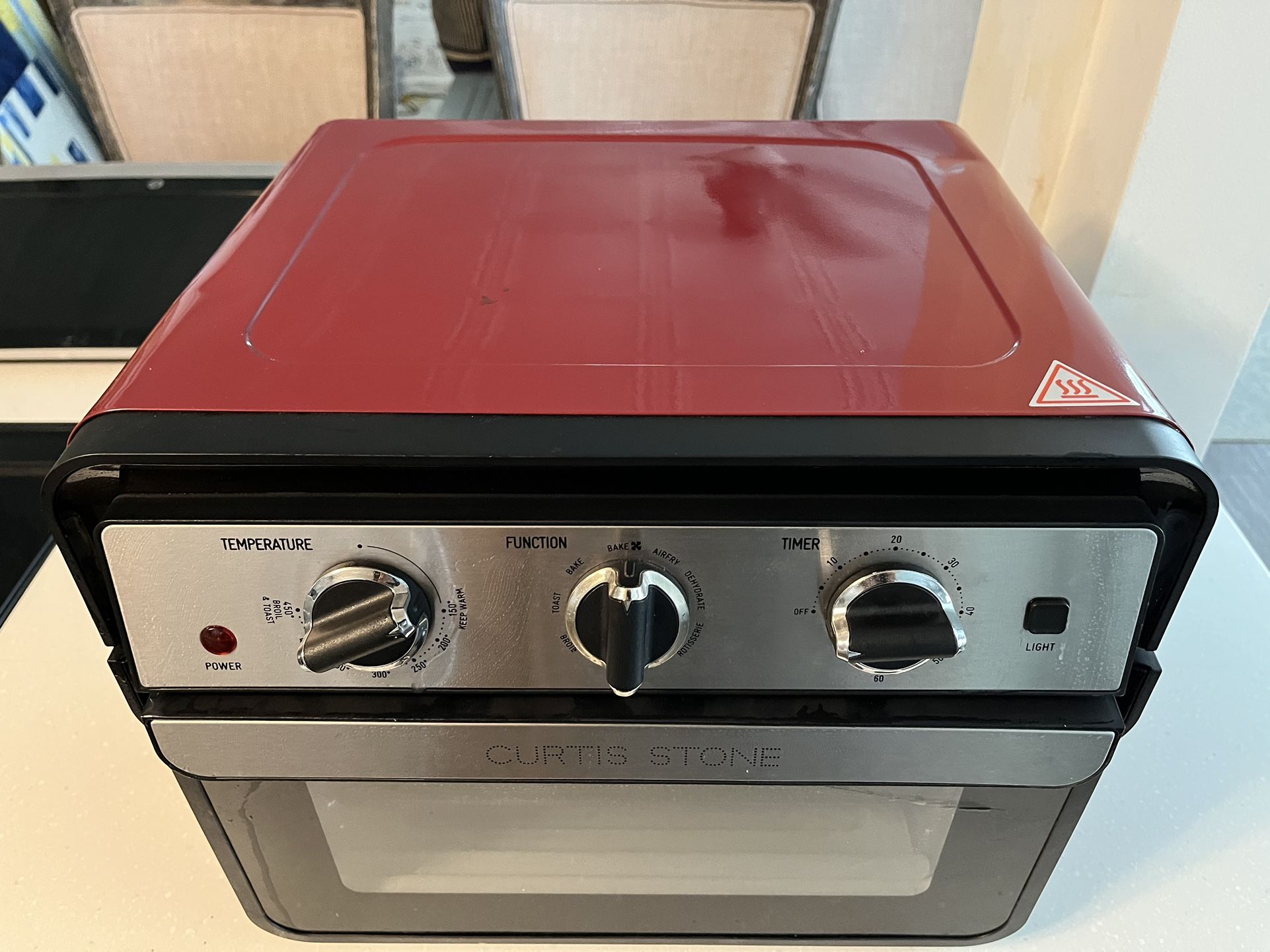Curtis Stone Dura-Electric 1700-Watt 22L Air Fryer Oven w/Rotisserie