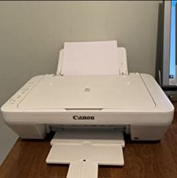 Canon PIXMA MG Series All-in-One Color Inkjet Printer, White - 3-in-1 Print, Scan, and Copy or Home Business Office, Up to 4800 x 600 Resolution, Auto