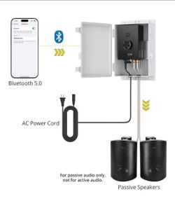 PROZOR Bluetooth 5.0 Power Amplifier for Outdoor Speakers
