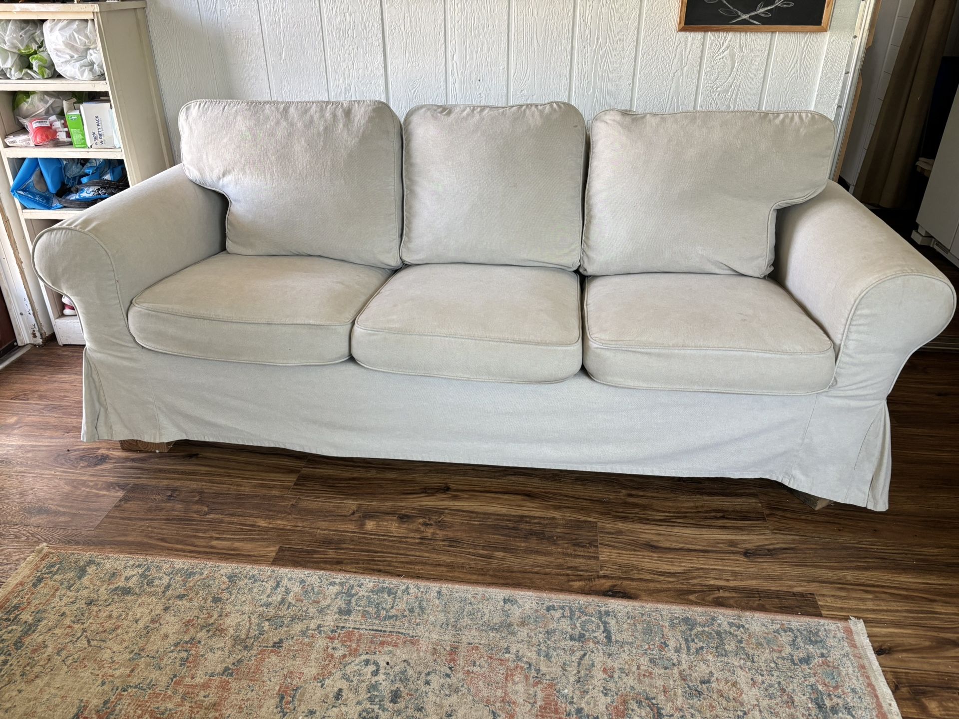 IKEA Ektorp Sofa And Extra Slip Cover Set
