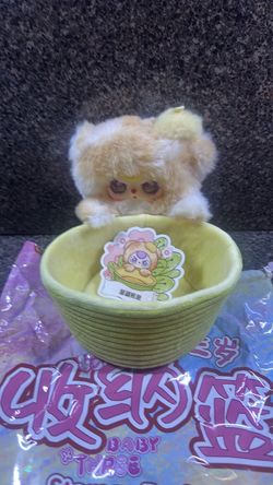 Baby Three Plush Doll in Bowl Accessory