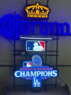 LA Dodgers Champions Corona Neon