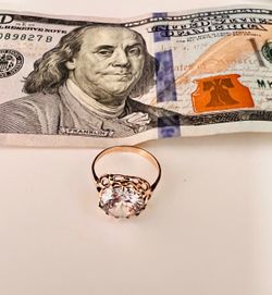 10K Solid Gold Ring For Wedding Size 7