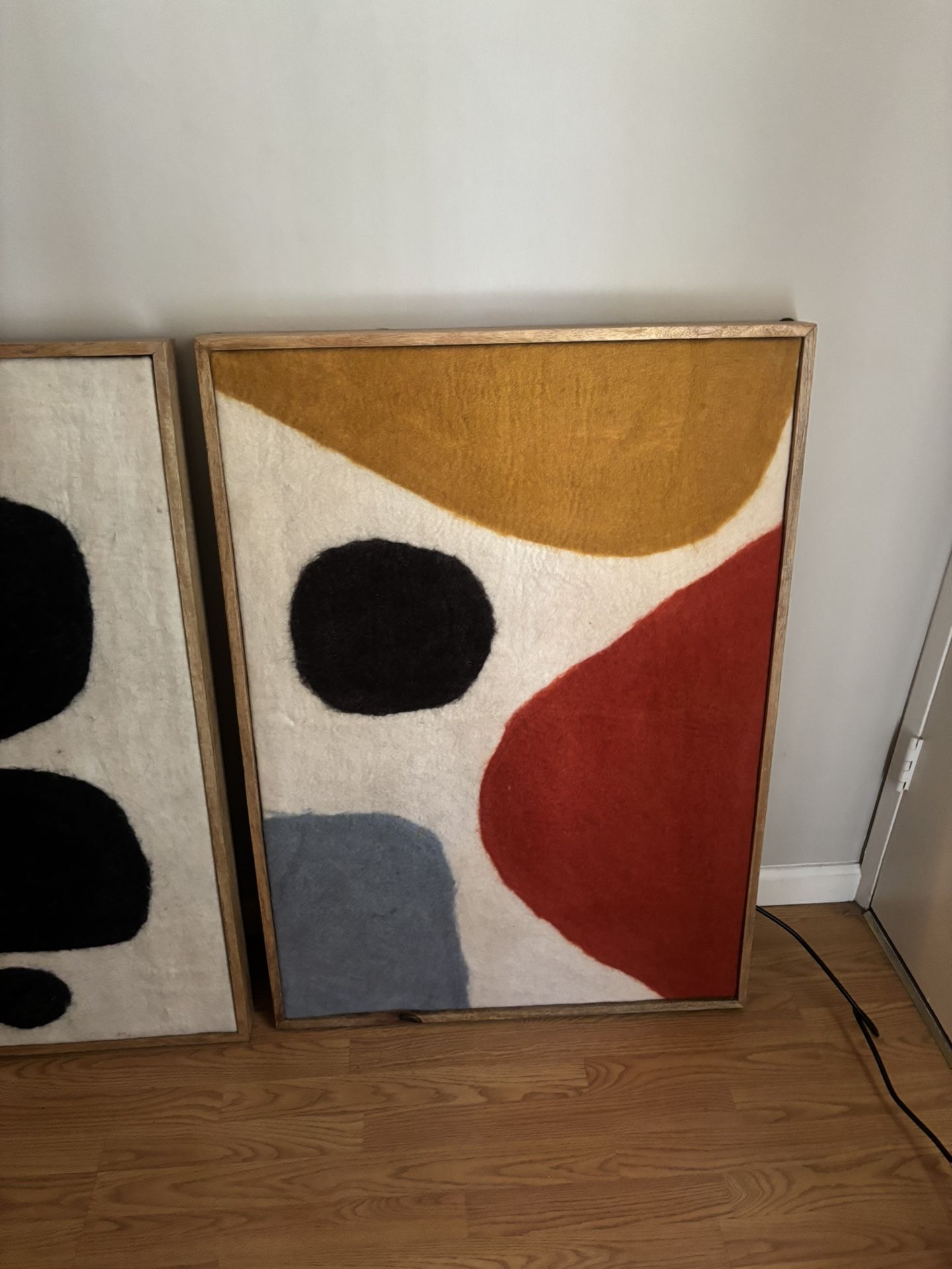 2 Abstract Textured Wall Art Pieces