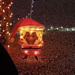 Christmas Navidad Bob Esponja Nickelodeon 1.54-in 3D Spongebob Sculpture with Constant White Lights Vintage 