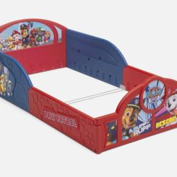 Paw Patrol Toddler Bed And Toy Box. Gently Used In Good Condition