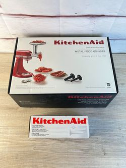 KitchenAid Metal Food Grinder & Sausage Stuffer Attachments 2pc
