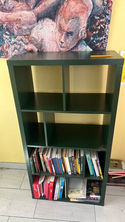 Dark Green Bookshelf