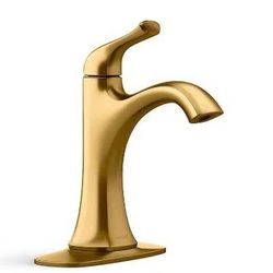 KOHLER Sundae Single Handle Single Hole Bathroom Faucet in Vibrant Brushed Moderne Brass