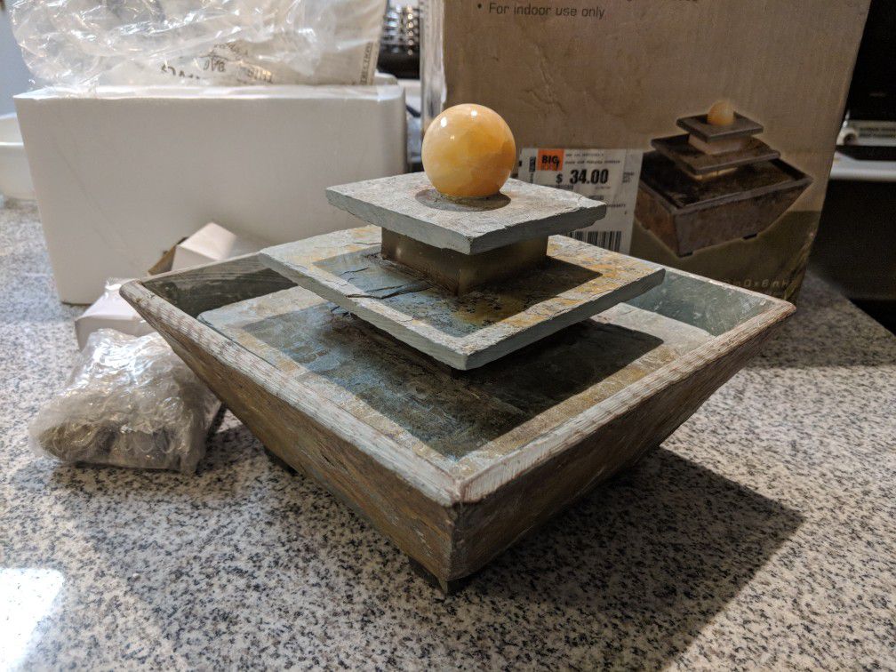 Slate Fountain: new (9x9x6)