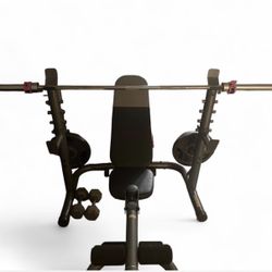 Bench, Rack, Weights