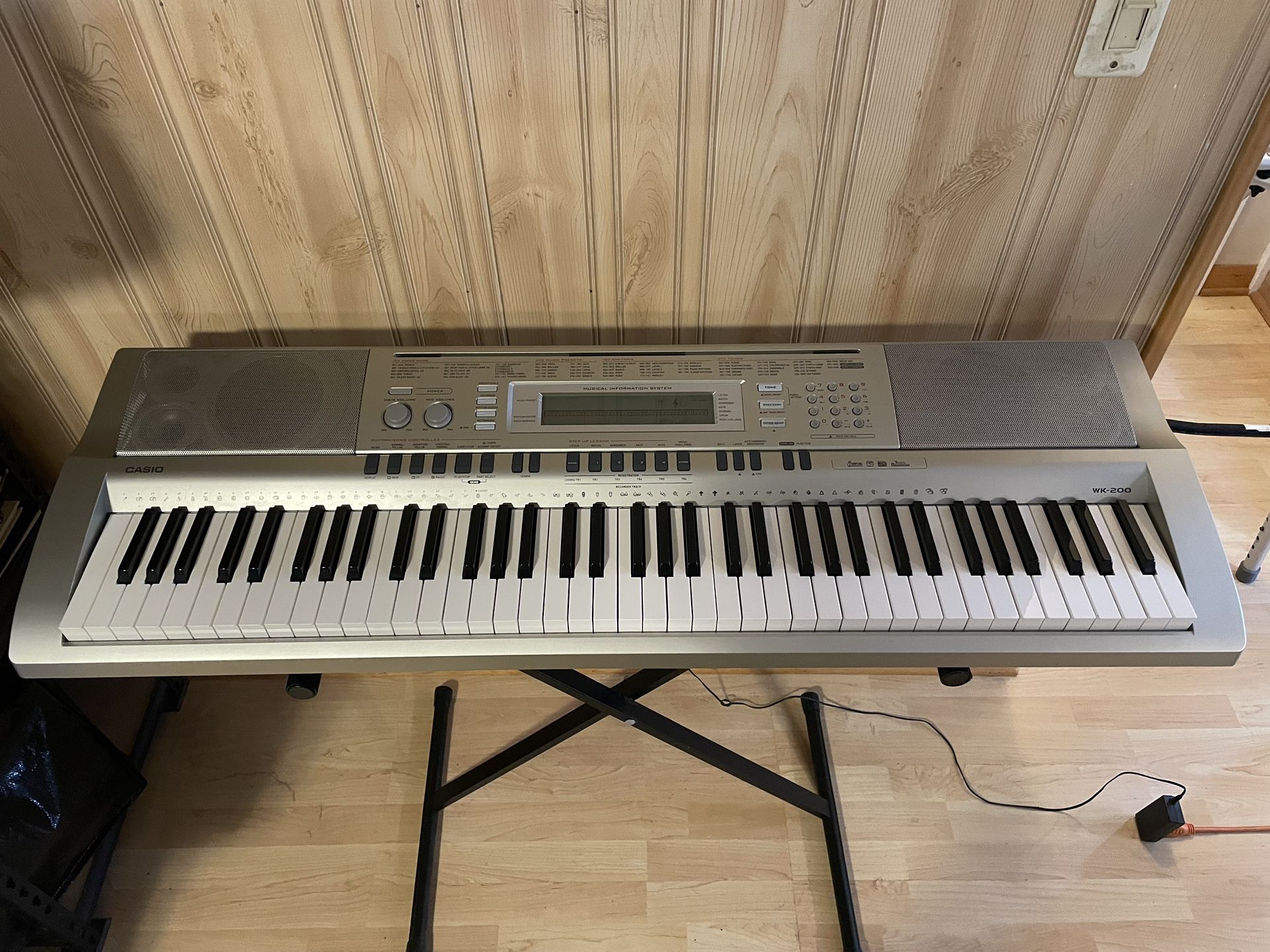 Casio WK-200, 76-Key Touch Sensitive Keyboard.