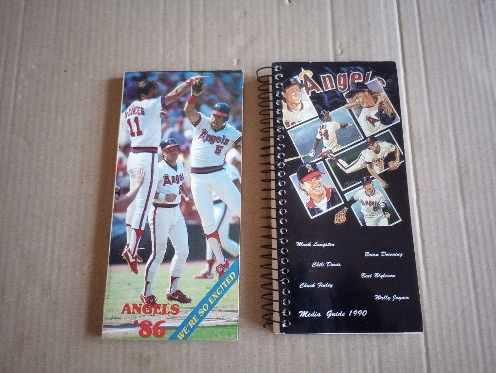 California Angels 1986 & 1990 Media Guide Lot