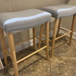 2 Gray Bar Stools