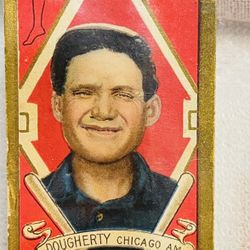 This is a 1911 T205 Gold Border #52 Patsy Dougherty Chicago White Sox Authentic Vintage Original Baseball Card.