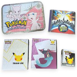 Pokémon Mewtwo Mew 1990’s Metal Lunch Box Trading Card Tin Vintage CD Books