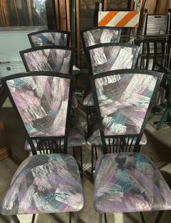 Abstract Purple and Teal Canadian manufactured chairs