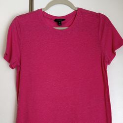 Banana Republic Short Sleeve Crewneck Tee - Hot Pink