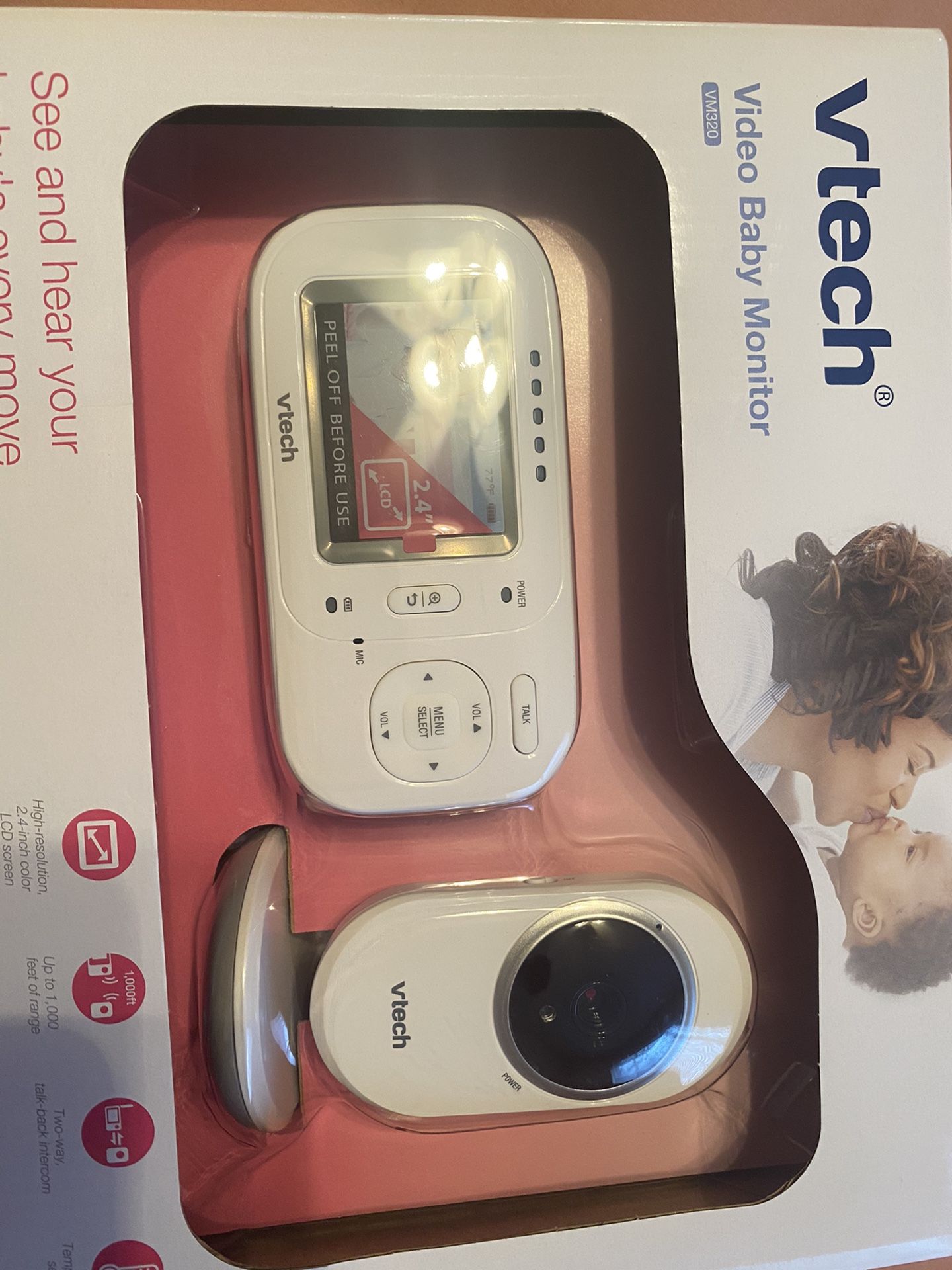 Baby Monitors VTech VM320 2.4" Digital Video Baby Monitor with Full-Color and Automatic Night Vision