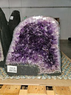 Natural 19KG (42lbs) Deep Purple Amethyst Geode Cathedral / Crystal Cluster