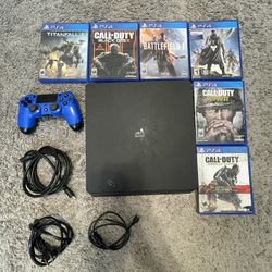 PS4 Slim - 1 TB + 1 Controller + 6 Games