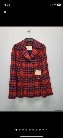 RARE Pendleton Vintage Wool Plaid Cape Women’s Size 10