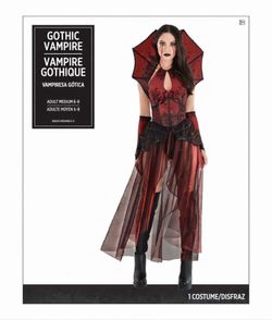 new gothic vampiress halloween costume & alt goth fashion set - NWT medium