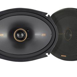 KICKER 51KSC6904 KS-Series 6x9 Coaxial Speakers with 1" tweeters, 4-Ohm, Pair